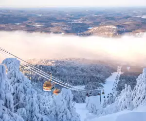 The chairlifts at Mont-Tremblant